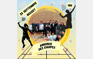 Annonce des équipes d'interclub